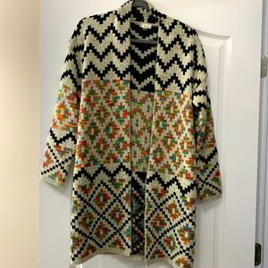 Debut Cardigan Duster size S/M Aztec pattern